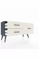 Arges Kommode 3 Regale Anthrazit-Anthrazit/Steinmarmor