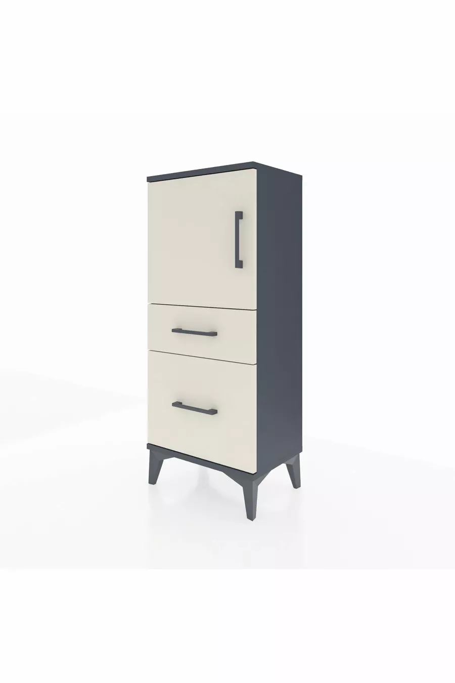 Arges Commode 2 Planken 2 Lades 1 Deur Antraciet-Leisteen