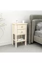 MANDOSI DOUBLE DRAWER NIGHTSTAND TRAVERTINE