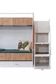 Bunk Bed, Vita Bohem Youth Room Set with Walnut Bunk Bed + Four-Door Wardrobe