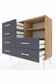 Arges Ladekast 2 Planken 6 Lades Den/Hout-Antraciet
