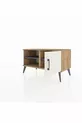 Commode Hyperion 2 étagères avec une porte en pin-pierre d'onyx / Anthracite