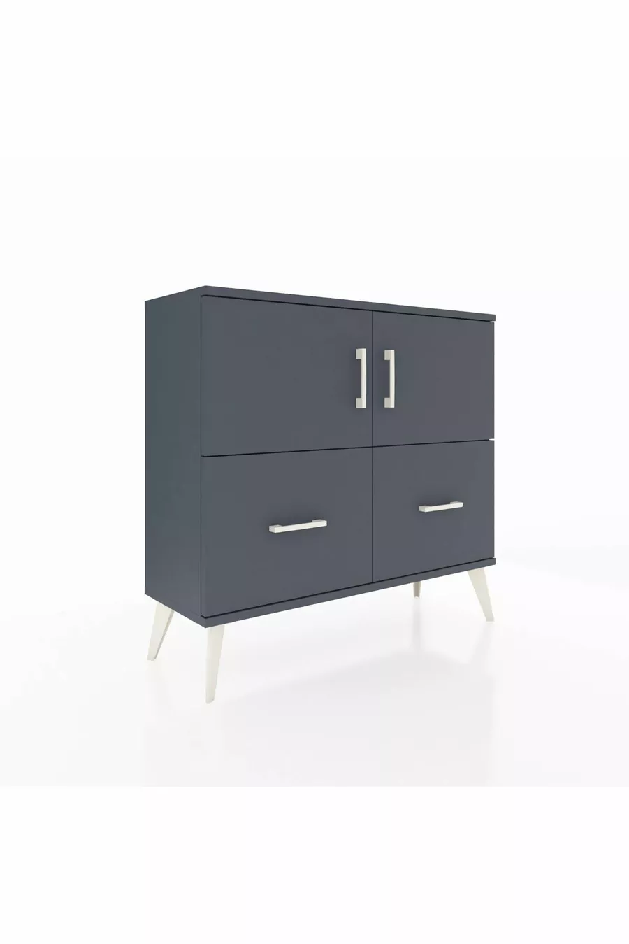 Arges Kast 2 Planken 2 Lade 2 Deuren Antraciet-Antraciet