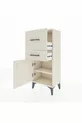 Arges Commode Single Shelf 2 Drawers Single Door Moonstone-Moonstone