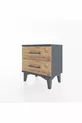 Arges Commode 2 Lades Antraciet-Naaldhout
