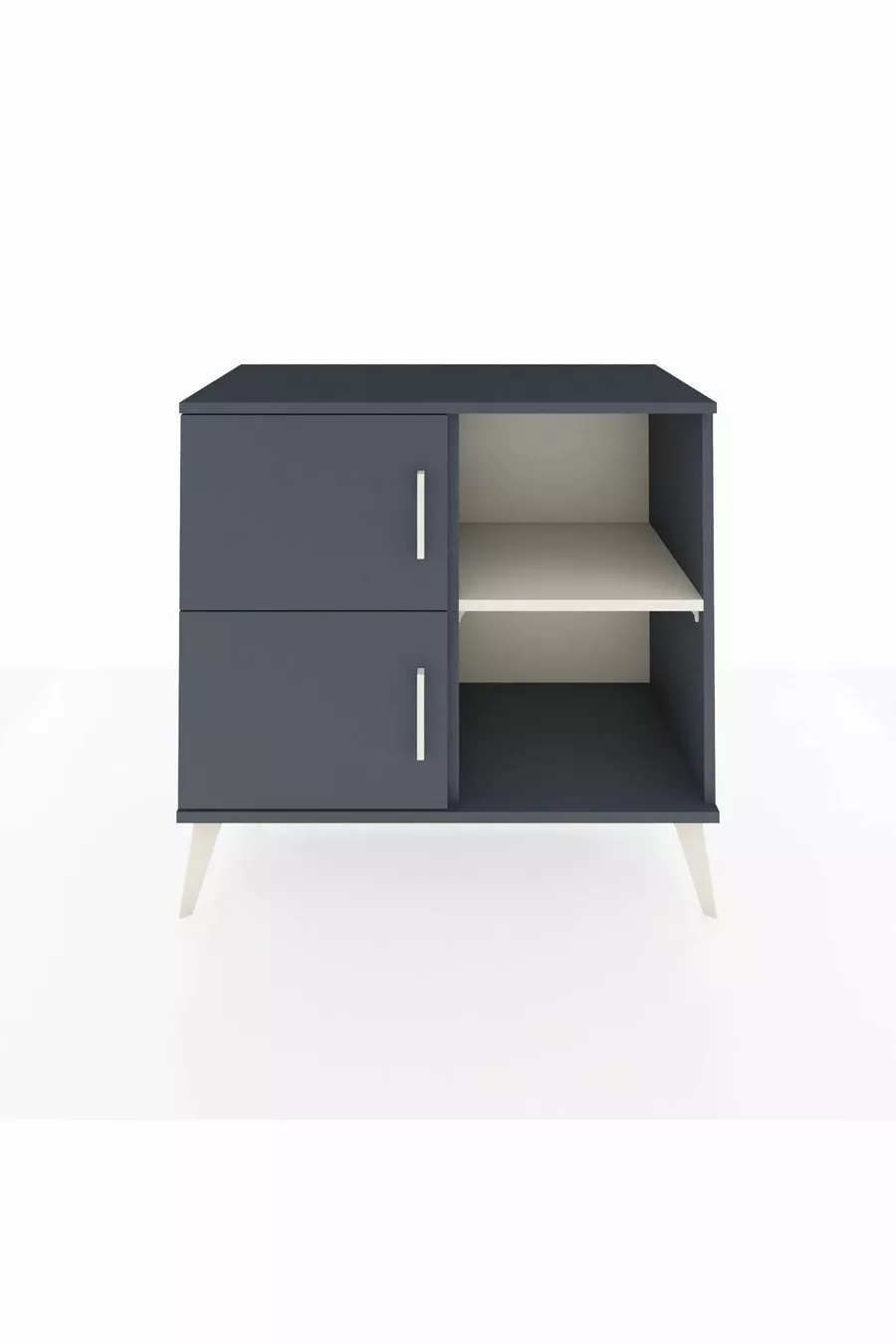 Hyperion Dressoir 2 Planken 2 Deuren Antraciet-Antraciet/Marmergrijs