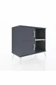 Hyperion Dressoir 2 Planken 2 Deuren Antraciet-Antraciet/Marmergrijs