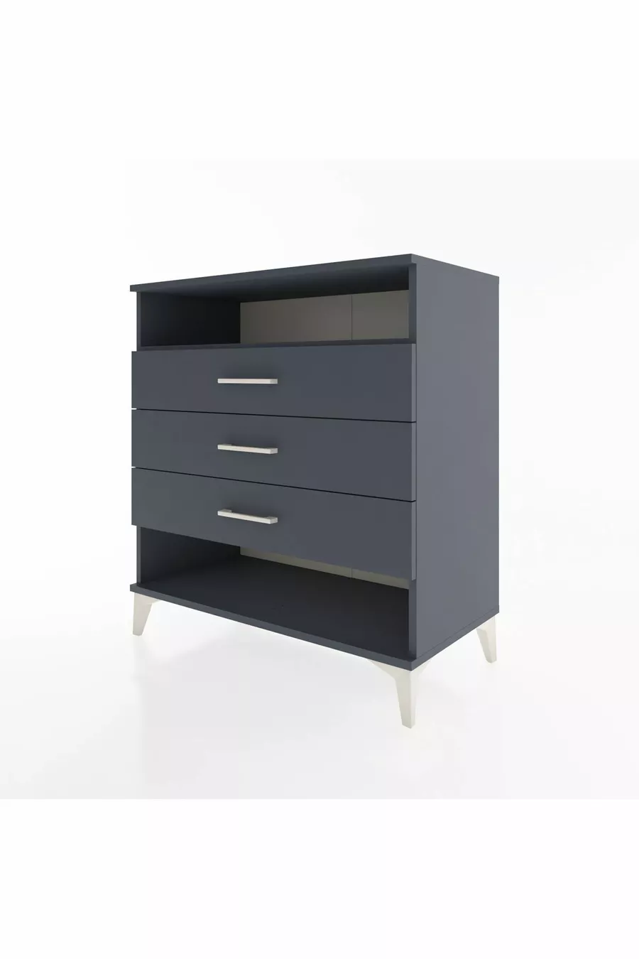 Hyperion Dressoir Met Eén Plank En 3 Lades Antraciet-Antraciet