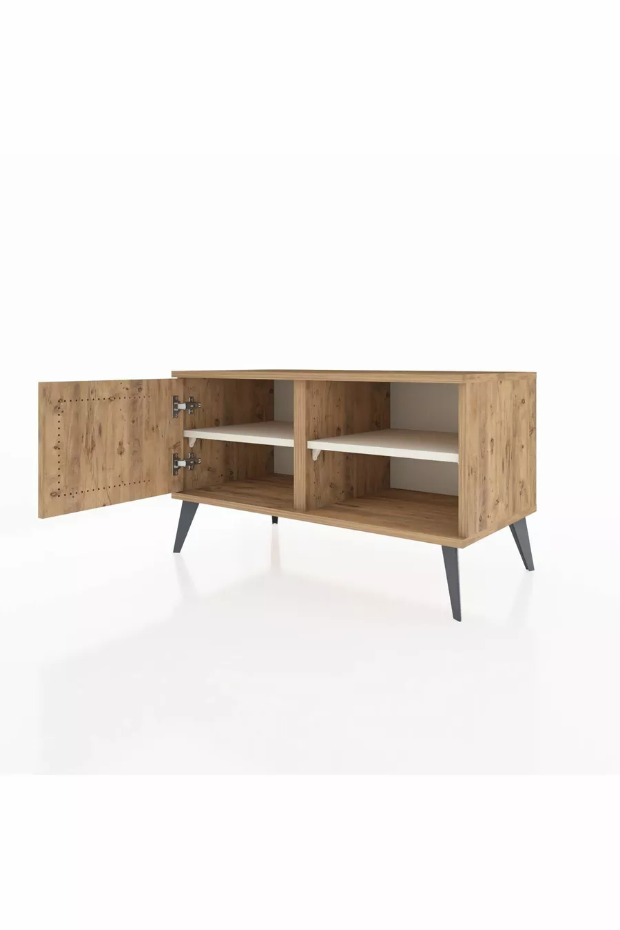 Hyperion Kommode 2 Regale Ein Tür Kiefer-Kiefer/Muschelstein