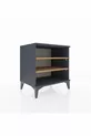 Hyperion Bedside Table 2-Shelf Anthracite-Pine