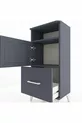 Arges Cabinet with 2 Shelves, 1 Drawer, 2 Doors, Anthracite-Anthracite