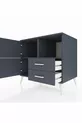 Commode Kronos avec 2 étagères, 2 tiroirs et 2 portes Anthracite-Anthracite
