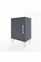 Table de chevet Arges à 2 étagères et 1 porte, anthracite-anthracite