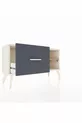 Commode Arges à une étagère et un tiroir Mousse de merin/Pin Anthracite