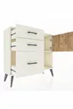 Arges Dresser Single Shelf 3 Drawers Single Door Moonstone-Pine/Moonstone