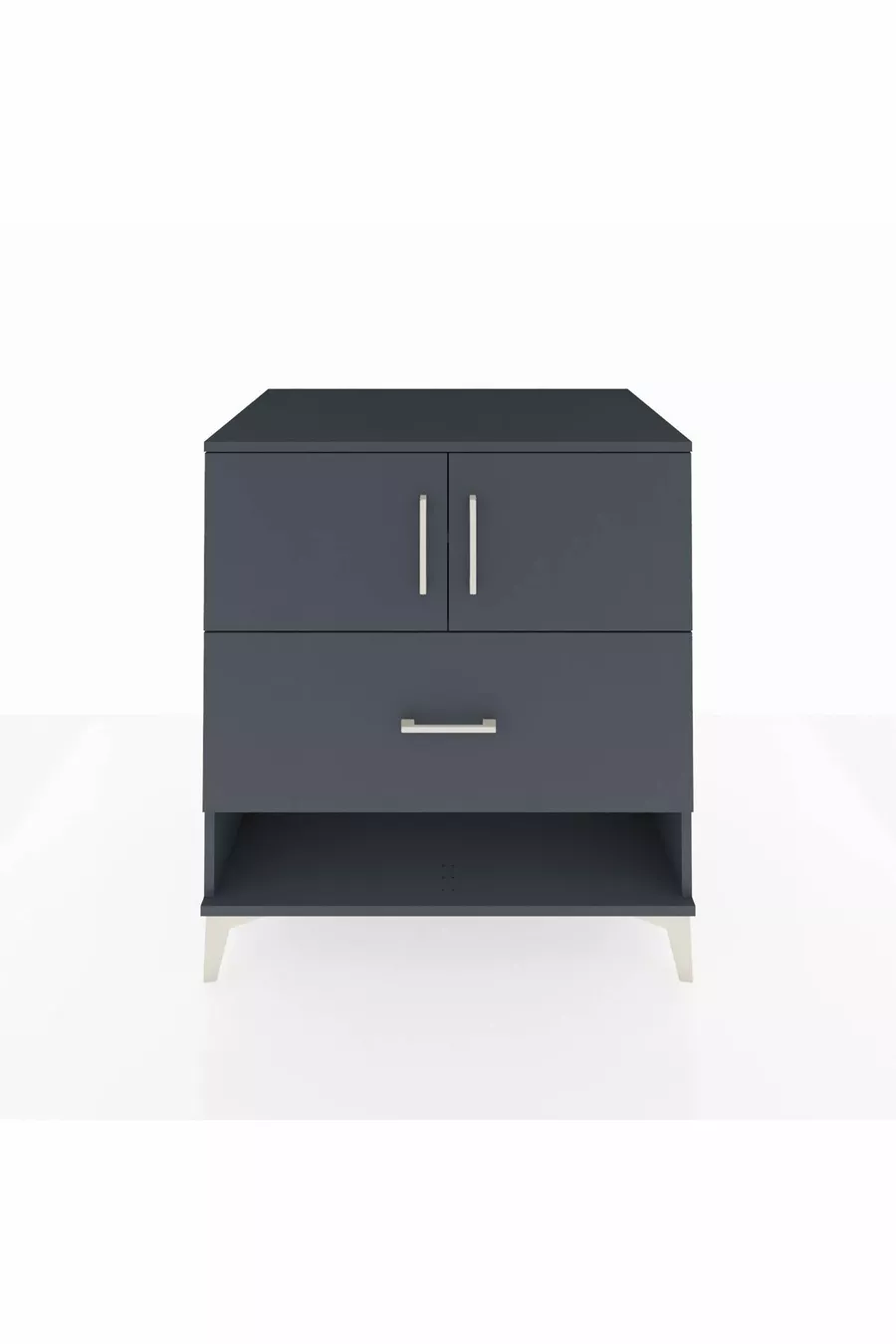 Kronos Dressoir met 2 Planken, 1 Lade en 2 Deuren Antraciet-Antraciet