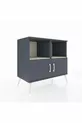 Hyperion Dresser 2-Shelf 2-Door Anthracite-Anthracite/Marble
