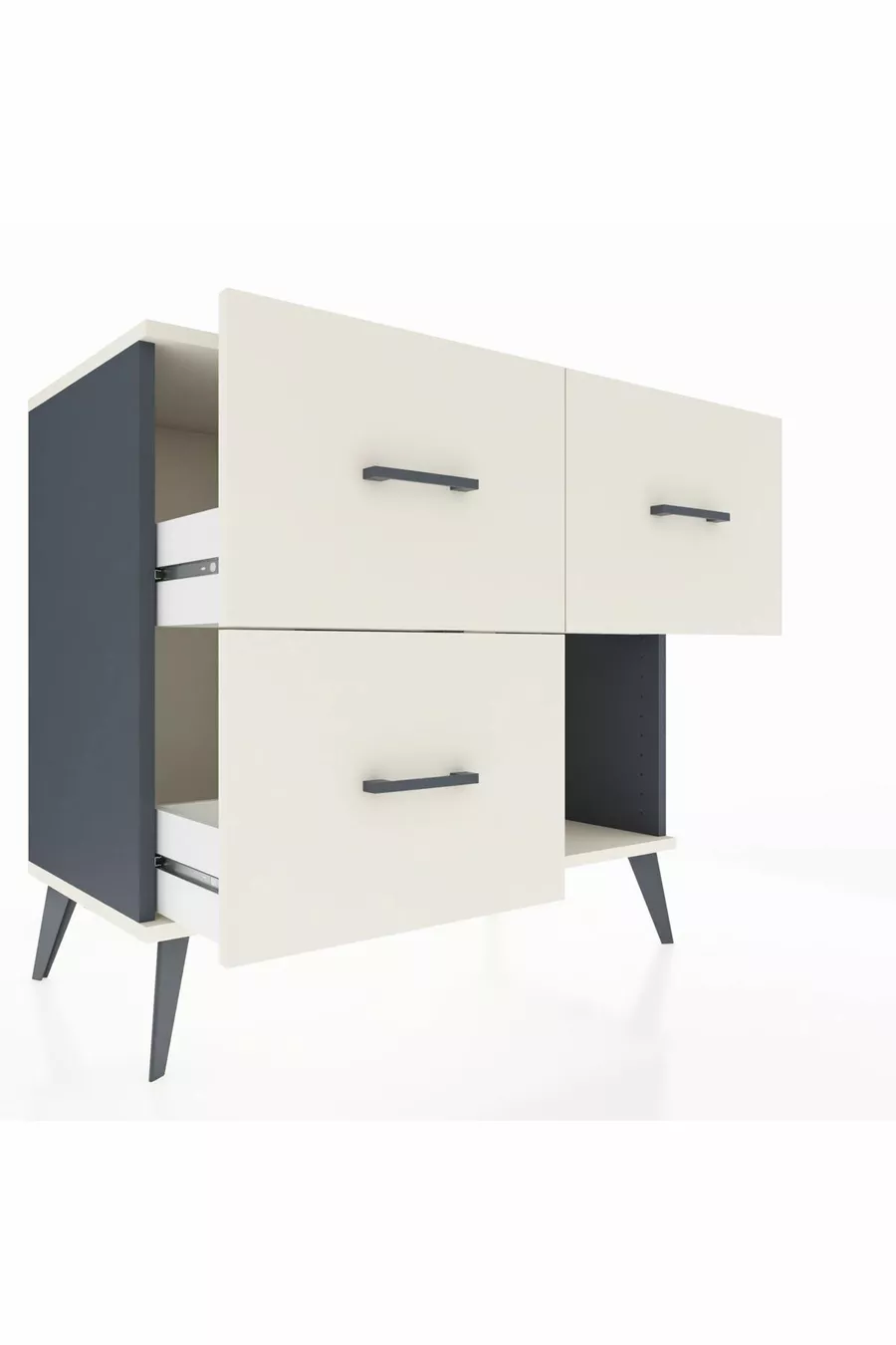 Hyperion Dresser 3 Drawers Anthracite-Slate