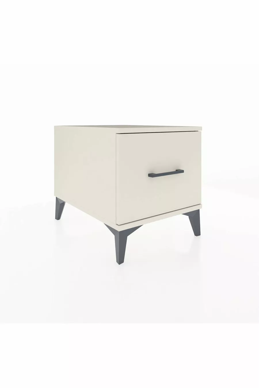 Kronos Nightstand Single Drawer Moonstone-Moonstone