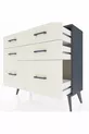 Commode Arges 6 tiroirs Anthracite-Anthracite/Gris quartz