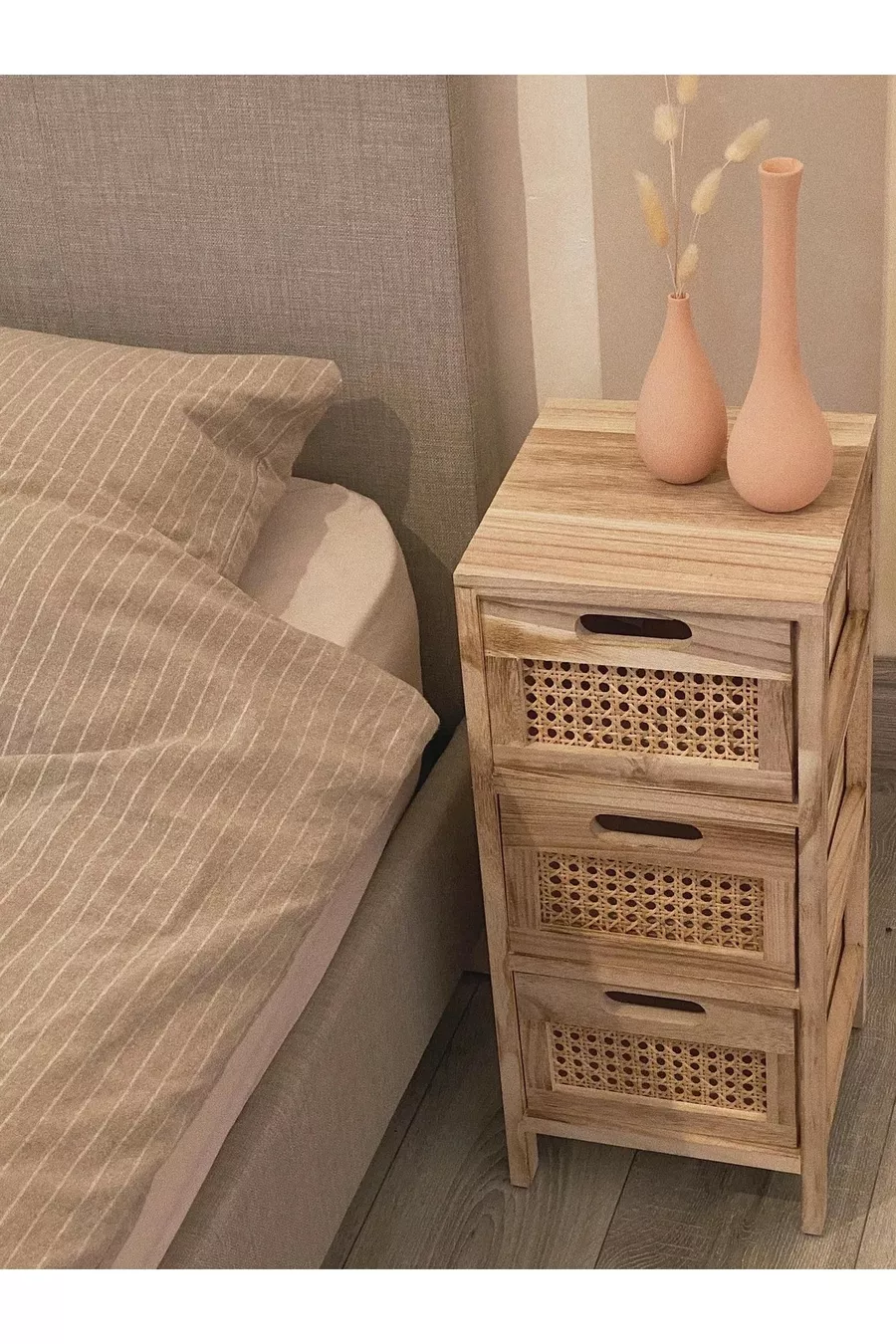 Table de chevet Woodteks Hazeranlı à 3 tiroirs