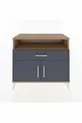 Commode Hyperion avec 2 étagères, 1 tiroir et 2 portes, pin-anthracite