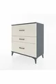 Commode Hyperion 3 tiroirs Anthracite-Pierres de lune