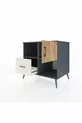 Commode Kronos avec 2 étagères, 1 tiroir, 1 porte, anthracite-pin/pierre de lune