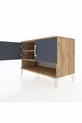 Commode Hyperion 2 étagères 2 portes Pin-Anthracite