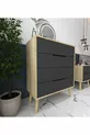 Flora Commode 4 tiroirs Chambre à coucher Chambre bébé Chêne Saphir-Anthracite