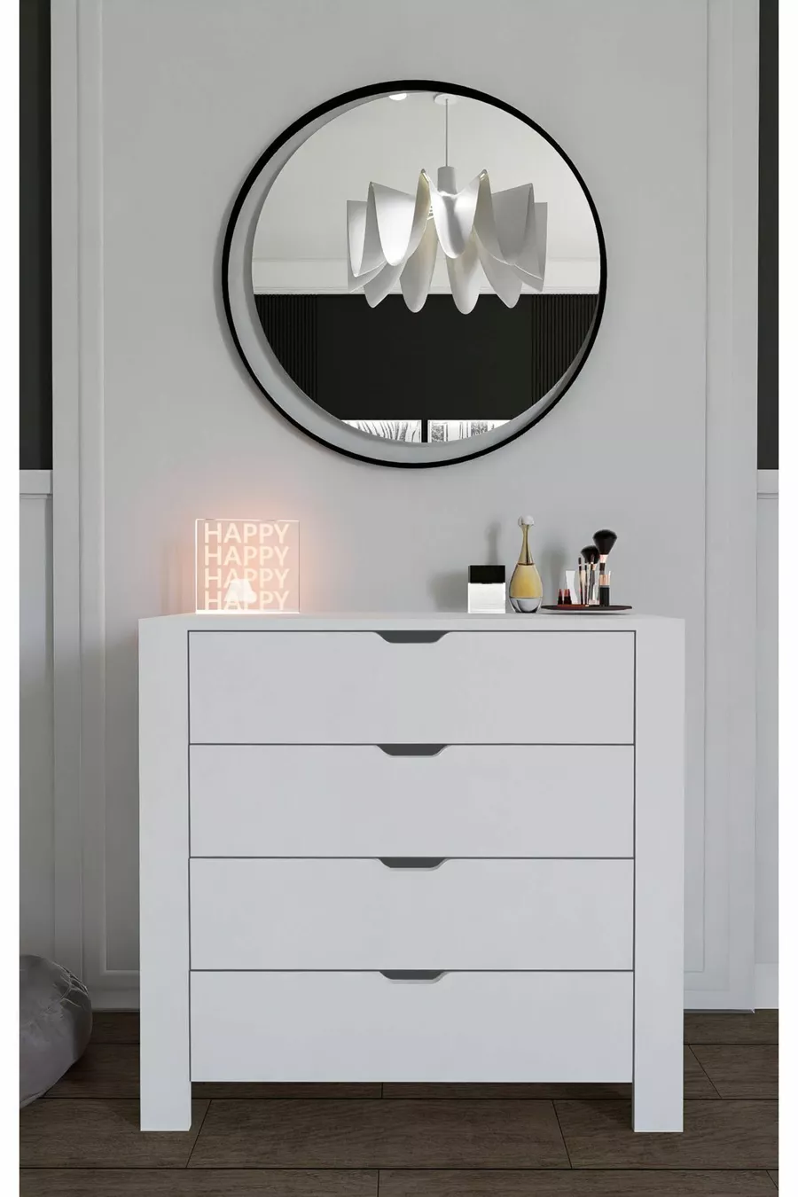 Duru Wit 4-ladenkast Slaapkamer Babykamer Wit X Cm