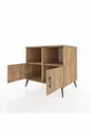 Commode Kronos 2 étagères 2 portes Pin-Pin