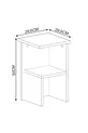 Roisin Modern Multipurpose Nightstand & Side Table Antique Walnut