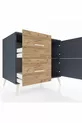 Kronos Dresser Single Shelf 2 Drawers 2 Doors Anthracite-Anthracite/Pine