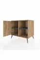 Commode Kronos à 2 étagères avec une porte, pin-pin/anthracite