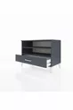 Commode Hyperion 2 étagères 1 tiroir Anthracite-Anthracite
