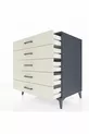 Commode Kronos 5 tiroirs Anthracite-Pierre de lune