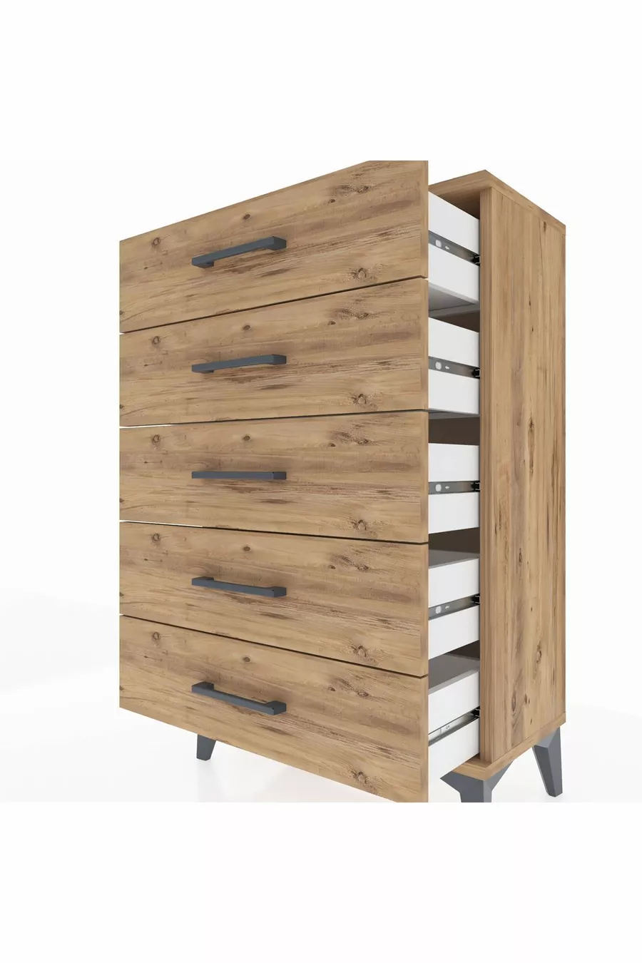 Silva Commode 5 tiroirs en pin - cm | Organisateur de chambre