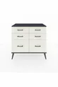Commode Hyperion 6 tiroirs Anthracite-Anthracite/Pierre de lune