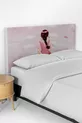 Housse de tête de lit pour lit de chambre d'enfant avec motif de fille tenant une fleur