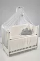 Mondo Side-Swing Wooden Cradle cm (white-motto gray)