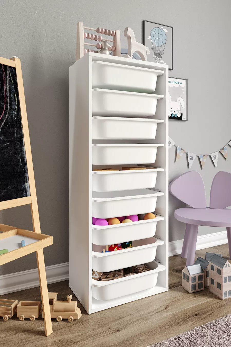 % MDF - XL Mono 9 Mand Lade Kast