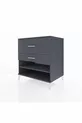 Commode Kronos à une étagère et 2 tiroirs Anthracite-Anthracite
