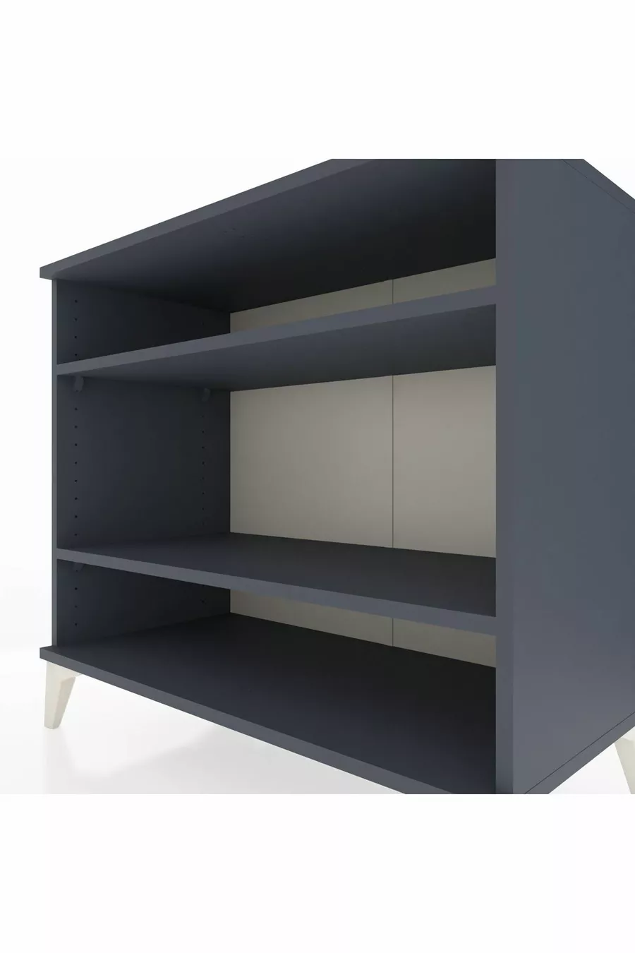 Commode Hyperion 2 étagères Anthracite-Anthracite