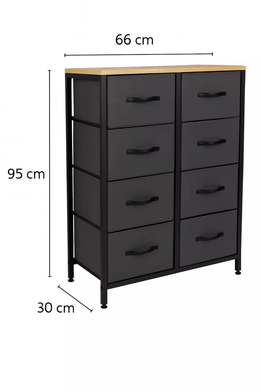 Commode à 8 tiroirs Organisateur de chambre à coucher Tiroirs en cuir Organisateur de chambre d'enfant