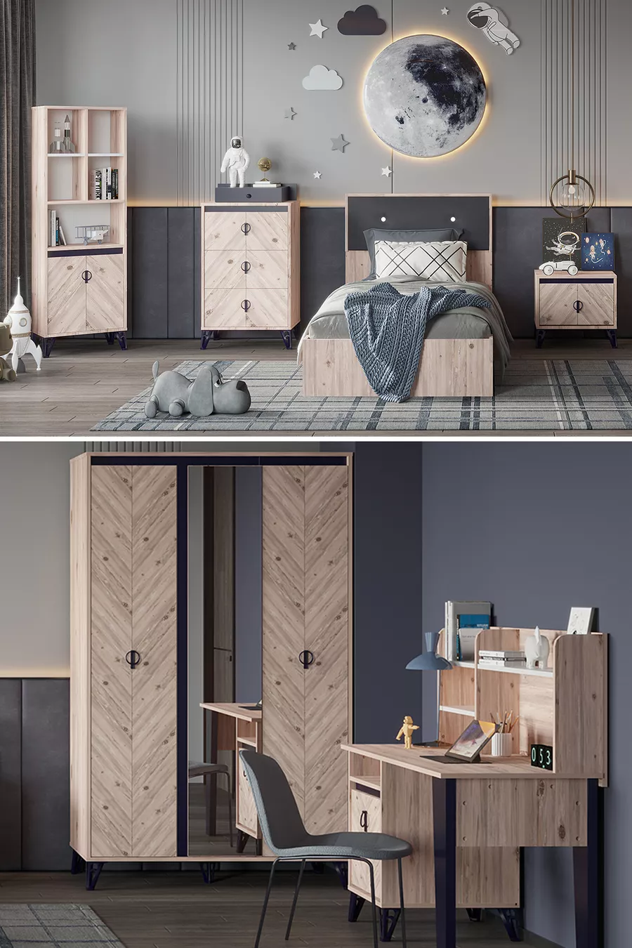 Arda Genç & Kinderkamer Set Atlantische Den / Donkerblauw