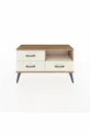 Commode Arges à un seul étagère et 3 tiroirs en pin-onyx