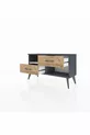 Commode Arges à une étagère et 2 tiroirs Anthracite-Pierre de lune/Merisi