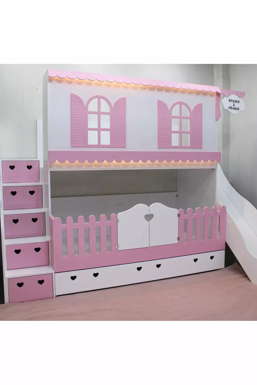 LIT SUPERPOSÉ POUR BÉBÉS AVEC TOBOGGAN ALAÇATI