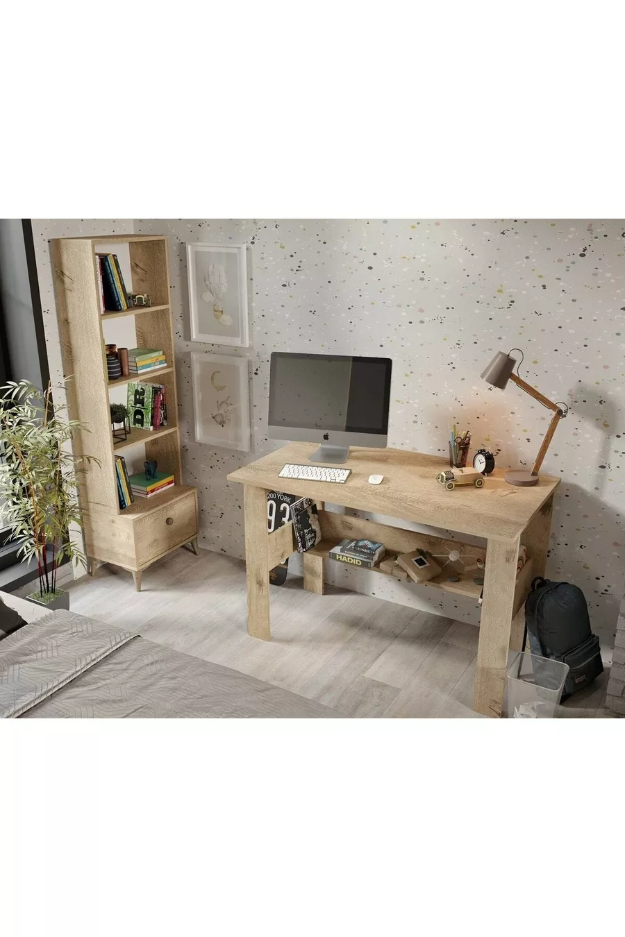 Camera per bambini Selen in rovere - Set completo di 5 pezzi in MDF di prima qualità